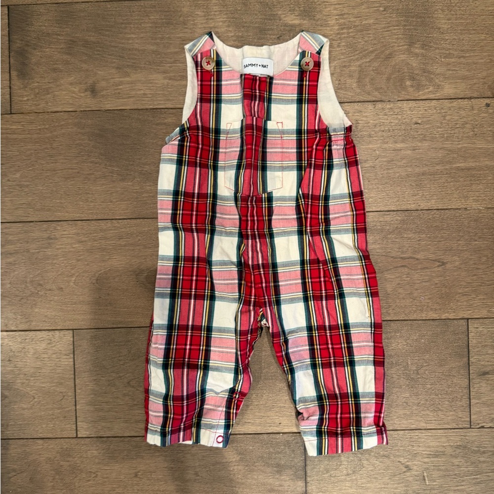 Sammy + Nat Classic nearby Overall James Coverall 0-6 Months Red White